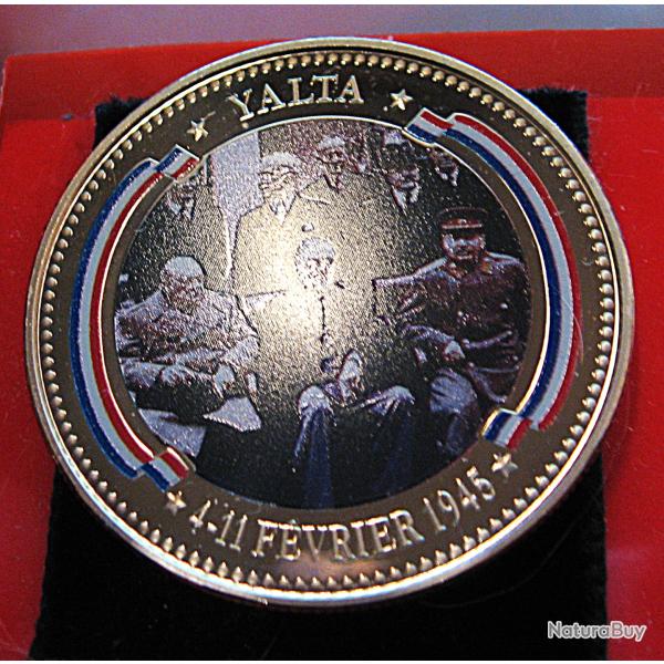 m�daille coloris�e "tresor du patrimoine " YALTA  1939-1945 sous capsule sup