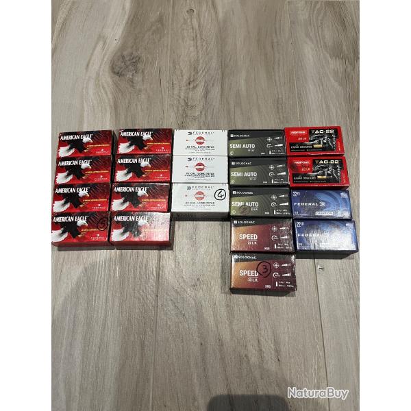 Lot munitions 22lr