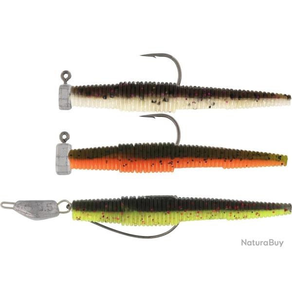 Kit Leurres Souples Westin Ned Worm Slim RNR 5,5cm Dark Water Mix