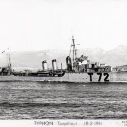 CPA - Marine de Guerre -  TYPHON Torpilleur 18-2-1940 -N&deg;6084