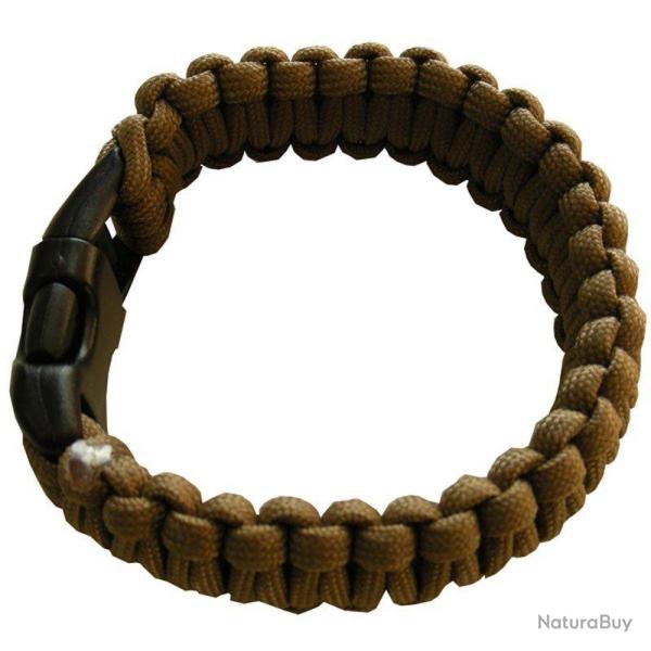 Bracelet Paracorde "Cobra" (Fibex) M Coyote