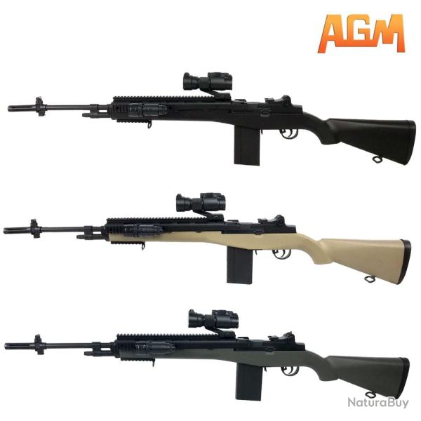 Fusil M14 Ressort w/ Rail & Point Rouge Noir (AGM)