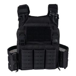 Gilet Porte-Plaque QR Lasercut (101 Inc / Tactical OPS) Noir
