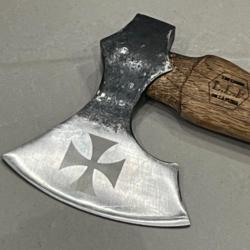 Hache Templier - Acier 1055 & Bois de H&ecirc;tre ench&egrave;re