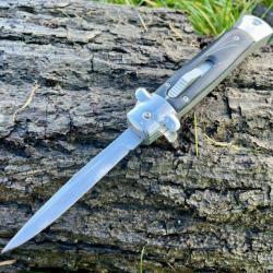 Couteau automatique OTF type stiletto italien marbre ench&egrave;re