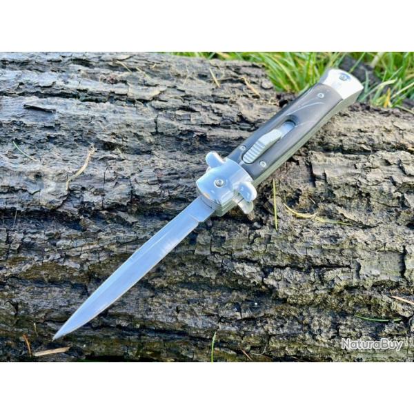 Couteau automatique OTF type stiletto italien marbre ench�re