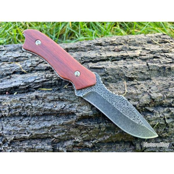 couteau droit lame D2 22cm ench�re