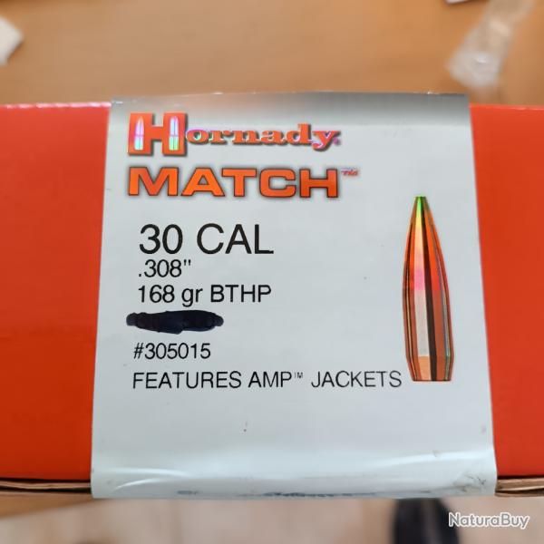 Ogives Hornady calibre 308 BTHP