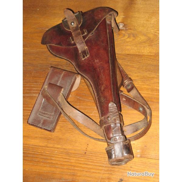 14-18 : EXCEPTIONNEL br�l�ge AUTHENTIQUE et d'origine complet pour Luger Artillerie. INTROUVABLE !