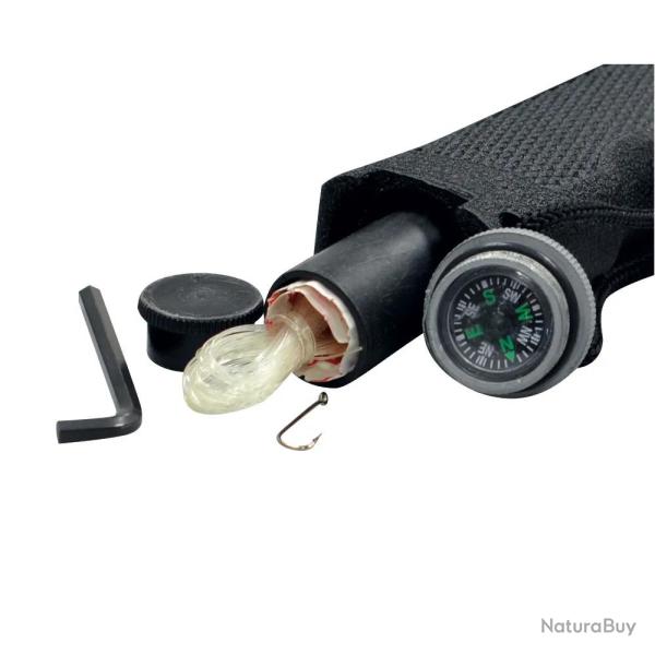 Machette avec kit de survie lame acier inox �p 5mm 44cm