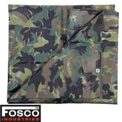 B&acirc;che camouflage Woodland 2.85x5m pour airsoft et chasse