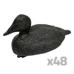 Lot de 48 Eiders r&eacute;alistes traitement anti reflet noir