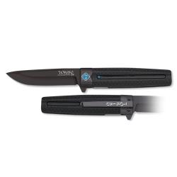 Couteau pliant lame noir de 9.20 cm &laquo; TOKISU &raquo;
