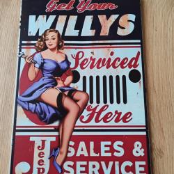 PLAQUE M&Eacute;TAL VINTAGE PIN-UP MOD&Egrave;LE 2