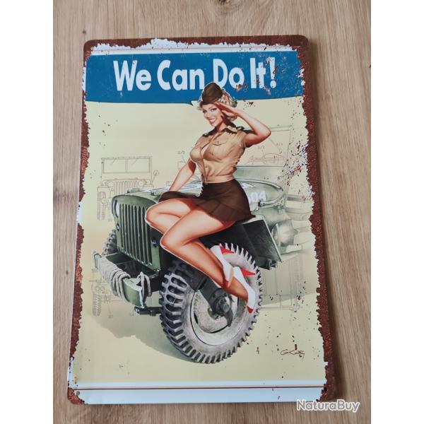 PLAQUE M�TAL VINTAGE PIN-UP MOD�LE 5