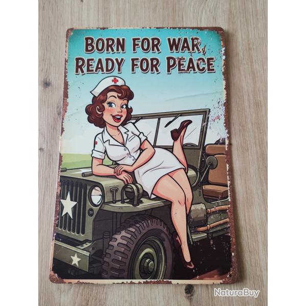 PLAQUE M�TAL VINTAGE PIN-UP MOD�LE 6