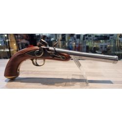 DESTOCKAGE Pistolet &agrave; silex Queen Ann fabrication Pedersoli Cal.50