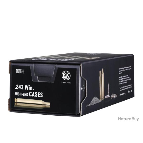 RWS DOUILLES .243 WIN 100PCS
