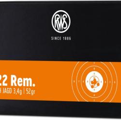 RWS .222 REM 3,4g 52gr MJ BTE30PCS carton 900PCS