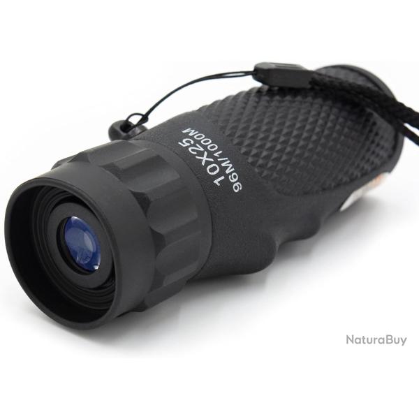 Monoculaire 10x25 - Compact, L�ger et Puissant pour l'Observation & l'Aventure