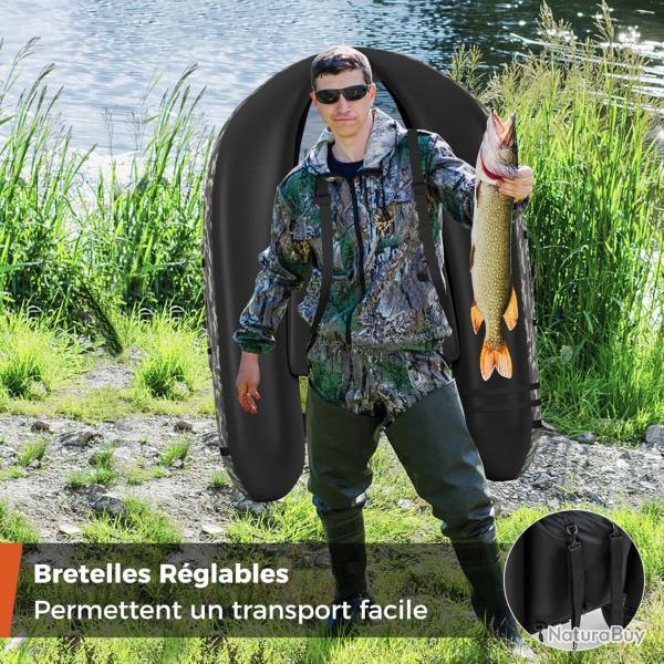 Bateau de P�che Gonflable COSTWAY - Float Tube Complet 150 kg avec Palmes & Pagaies