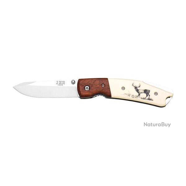Couteau pliant JKR Cerf Beige/Marron