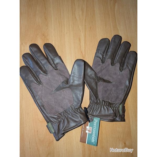Gants de chasse Cuir PERCUSSION - Taille XL