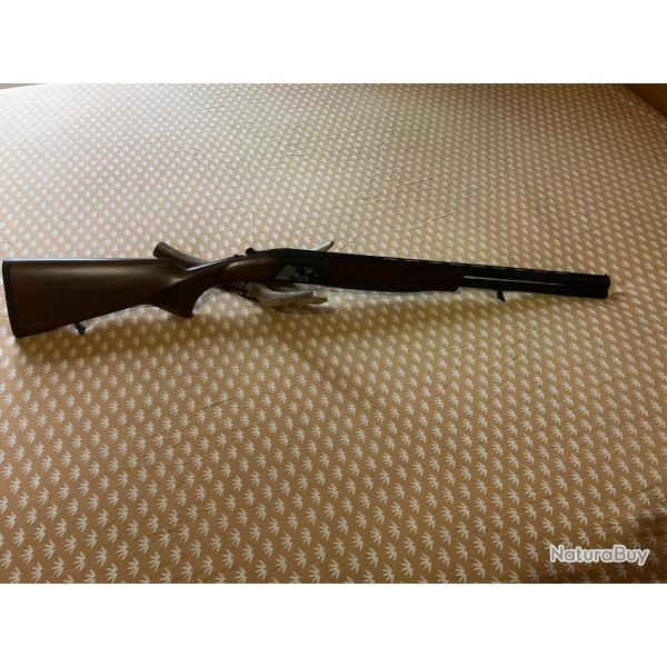 Superpos� huglu cal 20 b�cassier 20/76 en malette avec 5 chokes, canon du bas ray�, 2,5 kg, mono .