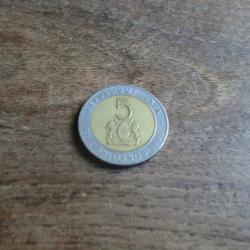 monnaie r&eacute;public kenya  five shilling  1995