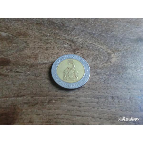 monnaie r�public kenya  five shilling  1995