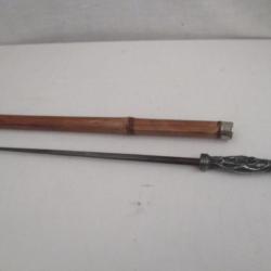 canne &eacute;p&eacute;e  88 cm avec une lame cruciforme  de 30 cm superbe  &eacute;tat