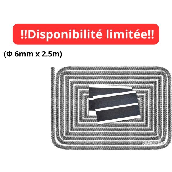 Joint auto - adhésif pour cheminée - joint en fibre de verre 2m de long