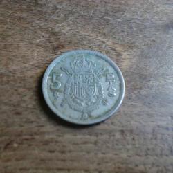 monnaie 5 pesetas 1975