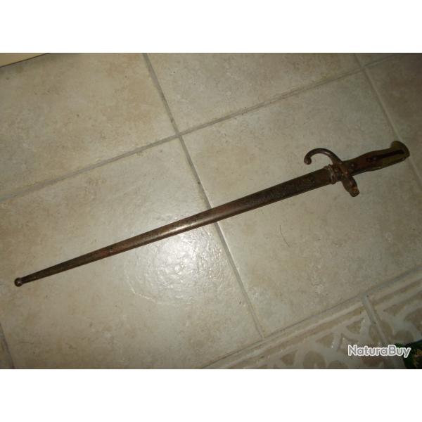 ancienne baionnette xix eme napol�on 3  fusil gras 1914 1918 1ere guerre mondiale militaria poilu