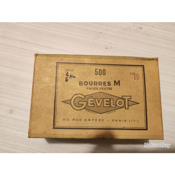 Boite de 500 Bourres M, Cal 16