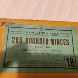 Boite de 27 Bourres Minces, Cal 16