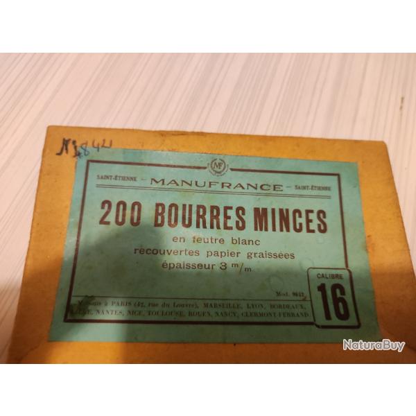 Boite de 27 Bourres Minces, Cal 16