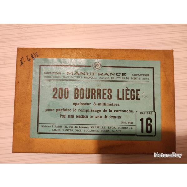 Boite de 80 Bourres Li�ge, Cal 16