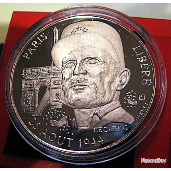 m�daille "tr�sor du patrimoine " Leclers Paris lib�r� 1944 " diam 40 mm 31 grs