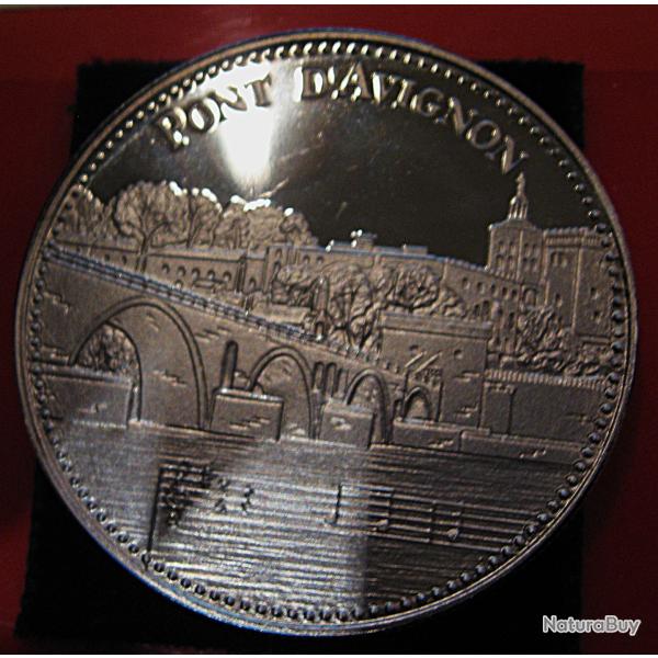 m�daille "tr�sor du patrimoine " pont d'Avignon " diam 40 mm 31 grs