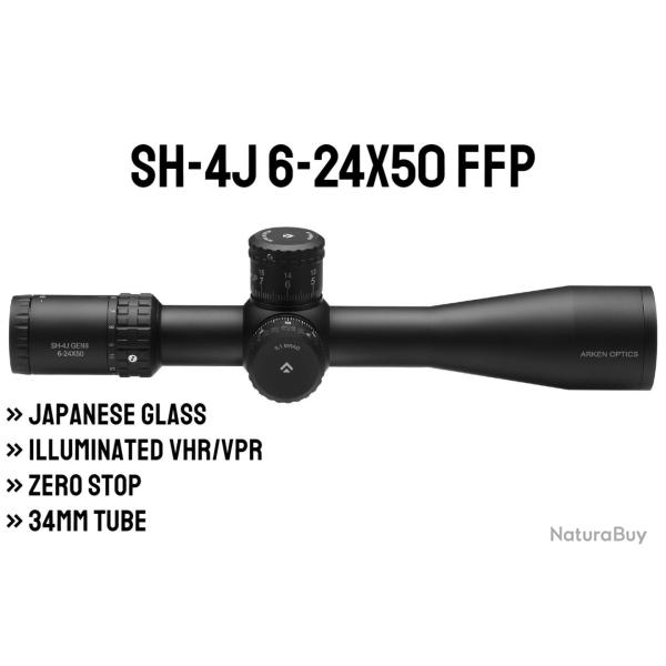 Lunette Arken SH-4J GenII 6-24x50 Rifle Scope