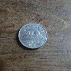 monnaie canada 5 cents  1980