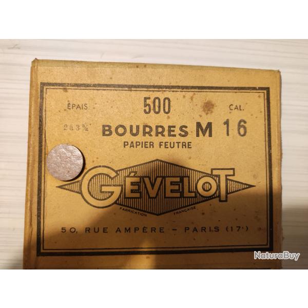 Boite de 209 Bourres M, Cal 16