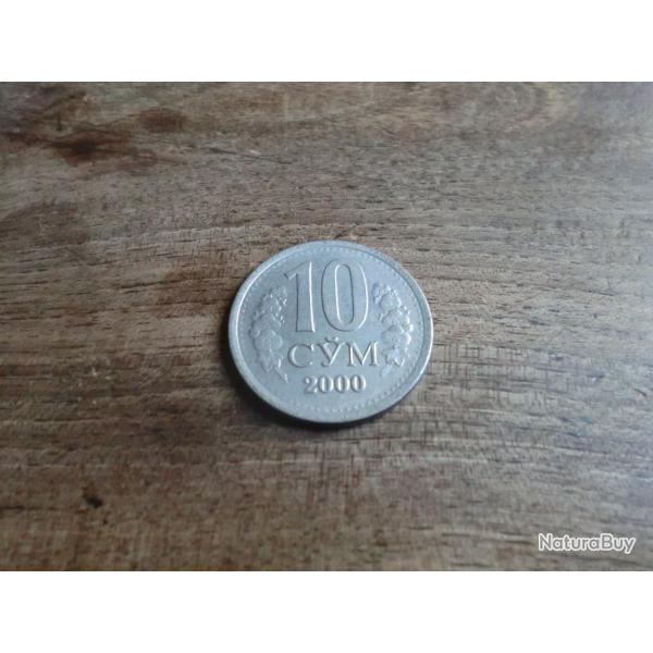monnaie ouzbekistan 10 som  2000