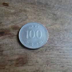 monnaie cor&eacute;e 100 won  1991