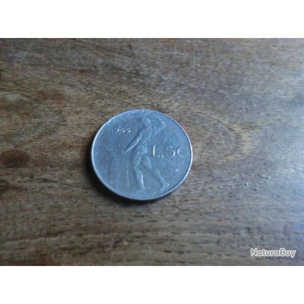 monnaie 50 lire 1965
