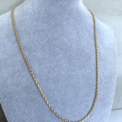 Imposante chaine homme or 18 carats - 55 cm - collier maille for&ccedil;at diamant&eacute;e