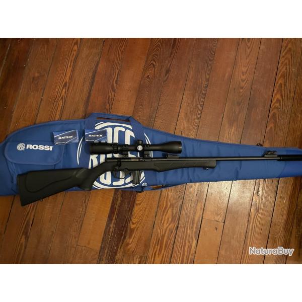 Pack Carabine ROSSI 8122 Cal 22Lr+ Lunette 4x32+ Fourreau+ Silencieux + 71 balles de 22lr