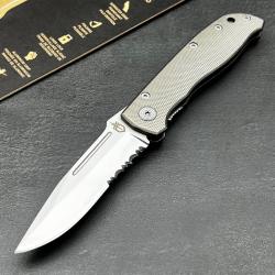 Couteau Gerber Air Ranger Linerlock Lame Acier Inoxydable Dentel&eacute;e Bead Blast Manche Aluminium