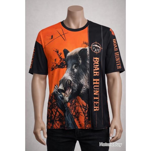 T-shirt manche courte sanglier orange